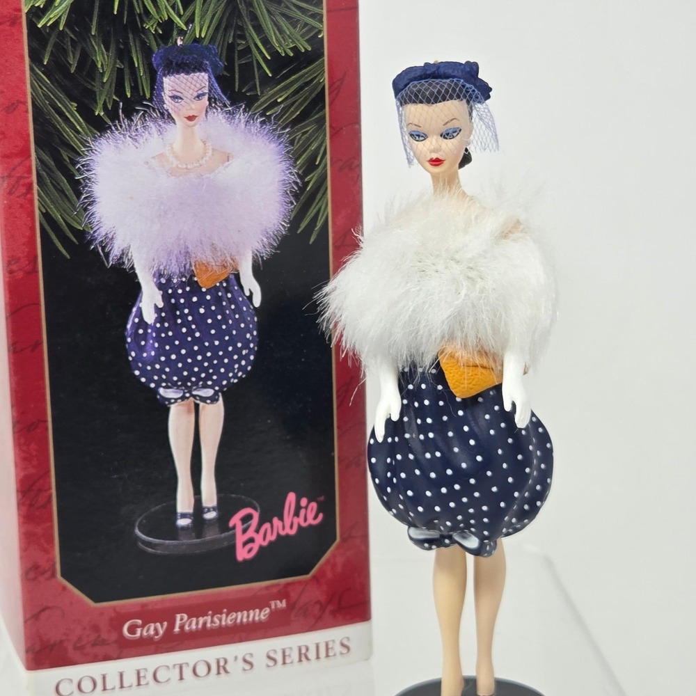 Hallmark‎ Keepsake Barbie Ornament Gay Parisienne Collector Series 1999 Blue